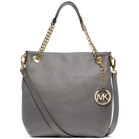 michael kors grey bag with chain strap|michael kors chain shoulder bag.